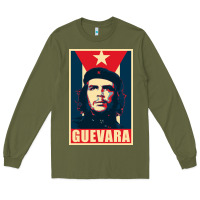Army Green guevara Long Sleeve Tee - linhVisuals