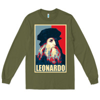 Army Green leonardo Long Sleeve Tee - linhVisuals