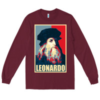 Burgundy leonardo Long Sleeve Tee - linhVisuals