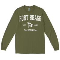 Army Green fort bragg california ca vintage boat anchor flag design tee Long Sleeve Tee - linhVisuals