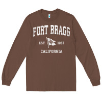 Chestnut fort bragg california ca vintage boat anchor flag design tee Long Sleeve Tee - linhVisuals