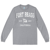 Heather Grey fort bragg california ca vintage boat anchor flag design tee Long Sleeve Tee - linhVisuals