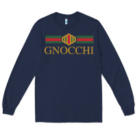 Navy Gnocchi Classic Fashion Parody Pasta Noodles Italian Long Sleeve Tee - linhVisuals