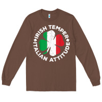 Chestnut irish temper italian attitude t shirt st patrick's day t shirt Long Sleeve Tee - linhVisuals