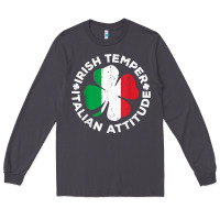 Smoke irish temper italian attitude t shirt st patrick's day t shirt Long Sleeve Tee - linhVisuals