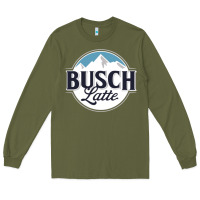 Army Green BUSCH LATTE COOL Long Sleeve Tee - linhVisuals