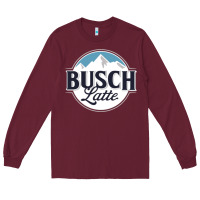 Burgundy BUSCH LATTE COOL Long Sleeve Tee - linhVisuals