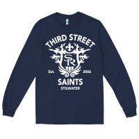 Navy saints row 3 tribute emblem Long Sleeve Tee - linhVisuals