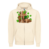 Sandshell st patrick's day cow family Zipper Hoodie - RanaPortraitStore