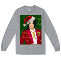Heather Grey merry christmas heal the world michael jackson Long Sleeve Tee - linhVisuals