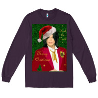 Plum merry christmas heal the world michael jackson Long Sleeve Tee - linhVisuals