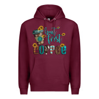 Burgundy but first coffee Premium Hoodie - Artiststas