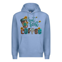 Colony Blue but first coffee Premium Hoodie - Artiststas
