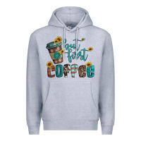 Heather Grey but first coffee Premium Hoodie - Artiststas