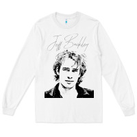 White jeff buckley 90s style fan art Long Sleeve Tee - linhVisuals