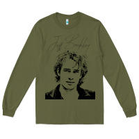 Army Green jeff buckley 90s style fan art Long Sleeve Tee - linhVisuals