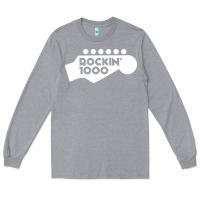 Heather Grey rockin 1000 musician Long Sleeve Tee - linhVisuals