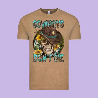 Cowboys Don't Die Vintage Tee Designed By Fadigitalartstudio