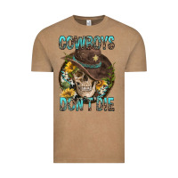 Vintage Coffee Cowboys Don't Die Vintage Tee - FaDigitalArtStudio