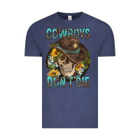 Vintage Denim Cowboys Don't Die Vintage Tee - FaDigitalArtStudio