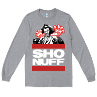 Heather Grey sho nuff old school Long Sleeve Tee - linhVisuals