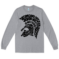 Heather Grey trojan artist Long Sleeve Tee - linhVisuals