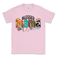 Bubblegum Pink Blessed Mama Classic Tee - CowCowDesign