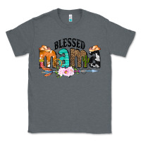 Charcoal Heather Blessed Mama Classic Tee - CowCowDesign