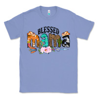 Colony Blue Blessed Mama Classic Tee - CowCowDesign