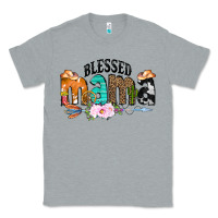 Heather Grey Blessed Mama Classic Tee - CowCowDesign