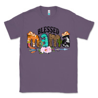 Lavender Blessed Mama Classic Tee - CowCowDesign