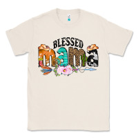 Natural Blessed Mama Classic Tee - CowCowDesign