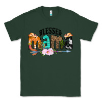 Sports Green Blessed Mama Classic Tee - CowCowDesign