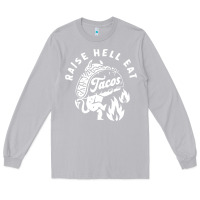 Moon Dust Raise Hell Eat white Long Sleeve Tee - linhVisuals