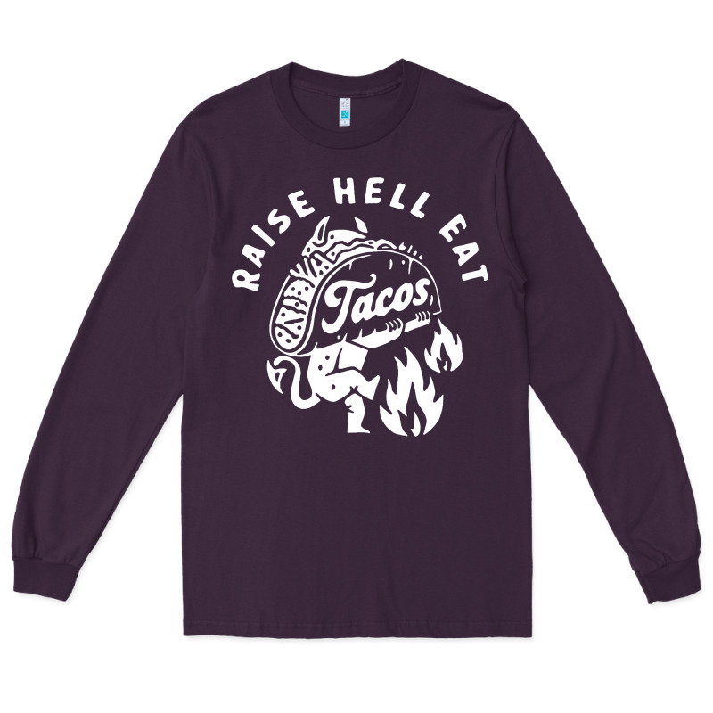 Raise Hell Eat White Long Sleeve Tee by linhVisuals | Teevron