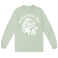 Matcha Raise Hell Eat white Long Sleeve Tee - linhVisuals