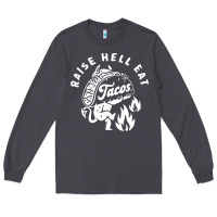 Smoke Raise Hell Eat white Long Sleeve Tee - linhVisuals