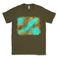 Army Green Turquoise Leopard Background Classic Tee - Jasminsmagicworld