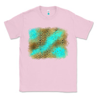 Bubblegum Pink Turquoise Leopard Background Classic Tee - Jasminsmagicworld
