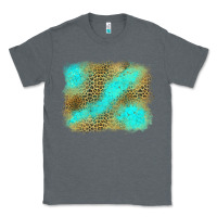 Charcoal Heather Turquoise Leopard Background Classic Tee - Jasminsmagicworld
