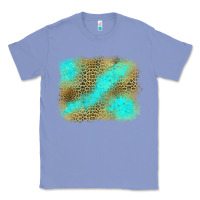 Colony Blue Turquoise Leopard Background Classic Tee - Jasminsmagicworld