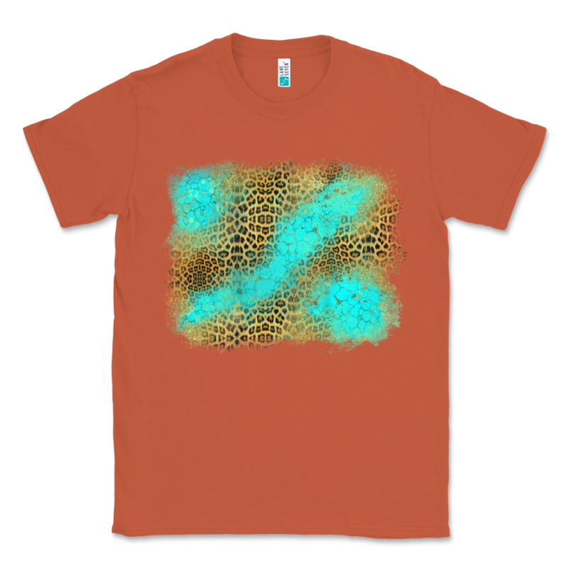 Turquoise Leopard Background Classic Tee by Jasminsmagicworld | Teevron