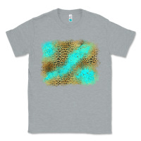 Heather Grey Turquoise Leopard Background Classic Tee - Jasminsmagicworld