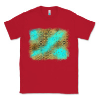 Red Turquoise Leopard Background Classic Tee - Jasminsmagicworld