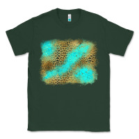 Sports Green Turquoise Leopard Background Classic Tee - Jasminsmagicworld