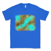 True Royal Turquoise Leopard Background Classic Tee - Jasminsmagicworld