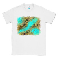 White Turquoise Leopard Background Classic Tee - Jasminsmagicworld