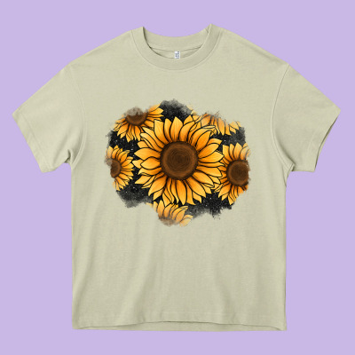 Sunflower Patch Heavy Core Tee Designed By Jasminsmagicworld