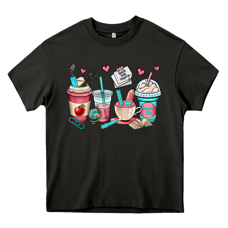 Teacher Coffee Cups Heavy Core Tee by OliviaCreatesArt | Teevron