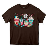 Chocolate Brown teacher coffee cups Heavy Core Tee - OliviaCreatesArt